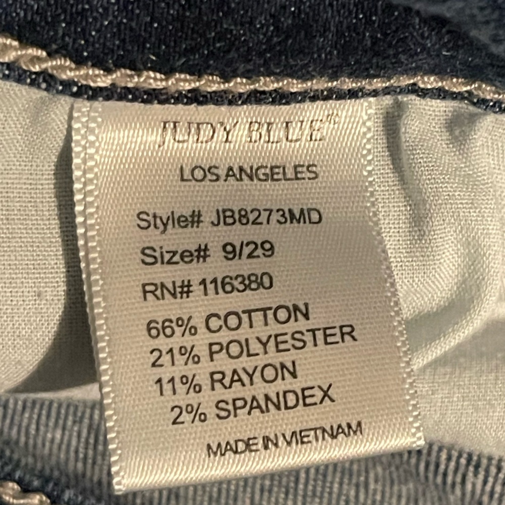 Judy Blue Distressed Blue Women's Skinny Jeans Size 9 - Picture 10 of 10